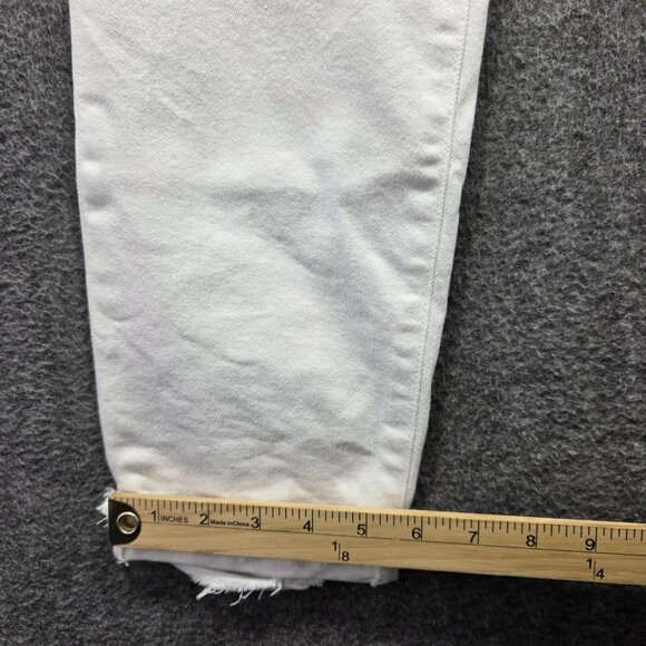 Joes Jeans Womens 32 White The Markie Mid Rise Skinny Crop Raw Hem Jeans - Picture 9 of 9